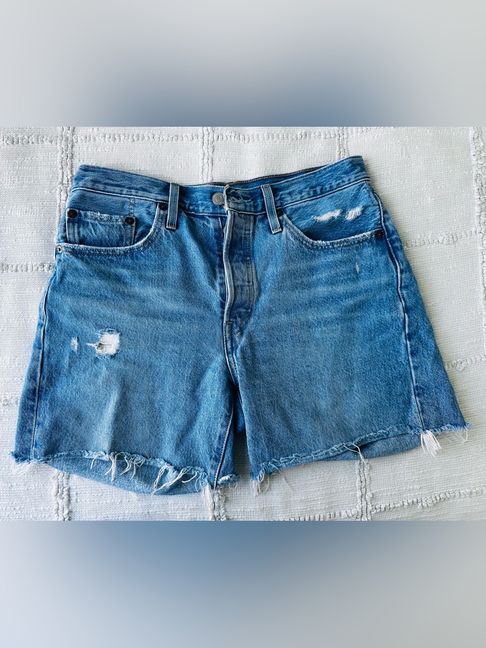 Levi’s 501 Distressed Denim Shorts - Women's